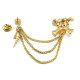 Segė Lightning Skull Gold; 7.5x4cm