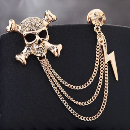 Segė Lightning Skull Gold; 7.5x4cm Segė Lightning Skull Gold; 7.5x4cm