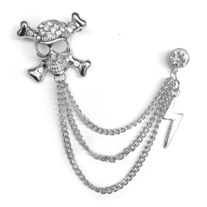 Segė Lightning Skull Silver; 7.5x4cm Segė Lightning Skull Silver; 7.5x4cm