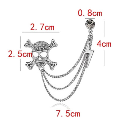 Segė Lightning Skull Silver; 7.5x4cm Segė Lightning Skull Silver; 7.5x4cm