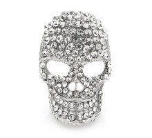 Segė Skull Crystal Silver; 4.2x2.7cm