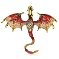 Segė Slibinas Dragon Red; 6.2x7cm
