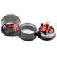 Auskarai tuneliai Propeller Red Black, 2vnt; 8mm, 10mm, 12mm