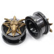 Auskarai tuneliai Faunas Gold, 2 vnt; 8mm, 10mm, 12mm, 14mm, 16mm