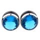 Auskarai tuneliai Diamond Blue, 2vnt; 6mm, 8mm, 10mm, 12mm, 14mm, 16mm
