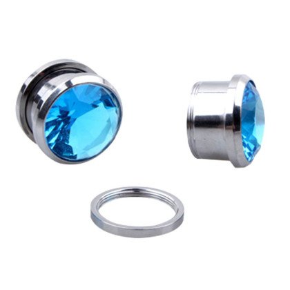 Auskarai tuneliai Diamond Blue, 2vnt; 6mm, 8mm, 10mm, 12mm, 14mm, 16mm Auskarai tuneliai Diamond Blue, 2vnt; 6mm, 8mm, 10mm, 12mm, 14mm, 16mm