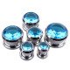 Auskarai tuneliai Diamond Blue, 2vnt; 6mm, 8mm, 10mm, 12mm, 14mm, 16mm