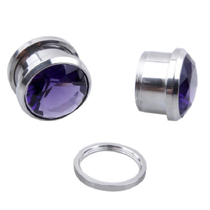 Auskarai tuneliai Diamond Purple, 2vnt; 6mm, 8mm, 10mm, 12mm, 14mm, 16mm Auskarai tuneliai Diamond Purple, 2vnt; 6mm, 8mm, 10mm, 12mm, 14mm, 16mm