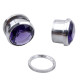 Auskarai tuneliai Diamond Purple, 2vnt; 6mm, 8mm, 10mm, 12mm, 14mm, 16mm