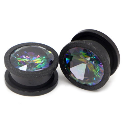 Auskarai tuneliai Diamond Black Plus, 2vnt; 8mm, 10mm, 12mm, 14mm Auskarai tuneliai Diamond Black Plus, 2vnt; 8mm, 10mm, 12mm, 14mm