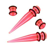 Ausų tunelių išplėtėjų rinkinys Spike Pink; 4mm, 5mm, 6mm, 8mm, 10mm