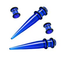 Ausų tunelių išplėtėjų rinkinys Spike Blue; 4mm, 5mm, 6mm, 8mm, 10mm