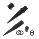 Ausų tunelių išplėtėjų rinkinys Spike Black; 4mm, 5mm, 6mm, 8mm, 10mm