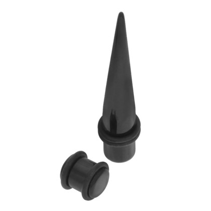 Ausų tunelių išplėtėjų rinkinys Spike Black; 4mm, 5mm, 6mm, 8mm, 10mm Ausų tunelių išplėtėjų rinkinys Spike Black; 4mm, 5mm, 6mm, 8mm, 10mm