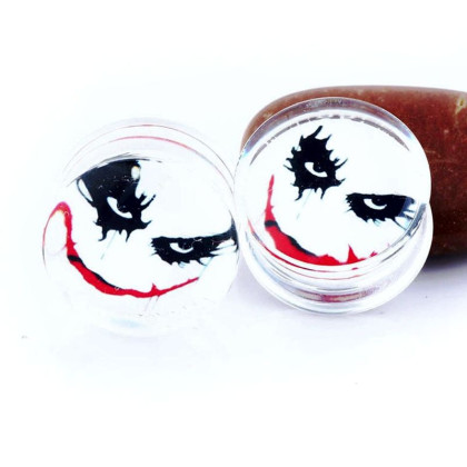 Auskarai tuneliai Acryl Bloody Ghost, 2vnt; 10mm, 12mm, 14mm, 16mm Auskarai tuneliai Acryl Bloody Ghost, 2vnt; 10mm, 12mm, 14mm, 16mm