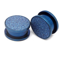 Auskarai tuneliai Night Sky Blue, 2 vnt; 8mm, 10mm, 12mm, 14mm, 16mm, 18mm, 20mm