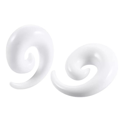Auskarai spiraliniai tuneliai sraigės Snail White, 2vnt; 2mm, 3mm, 4mm, 5mm, 6mm, 8mm Auskarai spiraliniai tuneliai sraigės Snail White, 2vnt; 2mm, 3mm, 4mm, 5mm, 6mm, 8mm