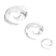 Auskarai spiraliniai tuneliai sraigės Snail Crystal, 2vnt; 2mm, 3mm, 4mm, 5mm, 6mm, 8mm