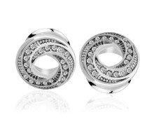 Auskarai tuneliai Donut Silver, 2vnt; 6mm, 8mm, 10mm, 12mm, 14mm