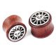 Auskarai tuneliai mediniai Wood Sun, 2 vnt; 8mm, 10mm, 12mm, 14mm, 16mm, 18mm, 20mm