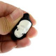 Auskarai tuneliai silikoniniai kamščiai Skull Black White, 2vnt; 8mm, 10mm, 12mm, 14mm