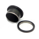 Auskarai tuneliai Black Crystal, 2vnt; 8mm, 10mm, 12mm, 14mm