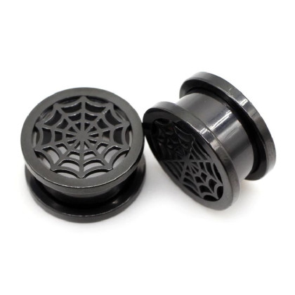 Auskarai tuneliai Net Black, 2vnt; 6mm, 8mm, 10mm, 12mm, 14mm, 16mm Auskarai tuneliai Net Black, 2vnt; 6mm, 8mm, 10mm, 12mm, 14mm, 16mm