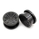 Auskarai tuneliai Net Black, 2vnt; 6mm, 8mm, 10mm, 12mm, 14mm, 16mm