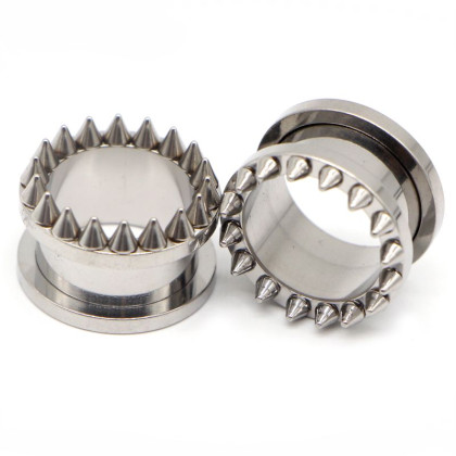 Auskarai tuneliai Spygliai, 2vnt; 8mm, 10mm, 12mm, 14mm Auskarai tuneliai Spygliai, 2vnt; 8mm, 10mm, 12mm, 14mm