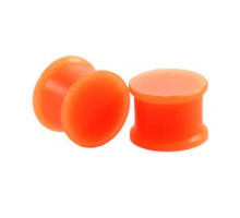 Auskarai tuneliai silikoniniai kamščiai Orange Plug, 2vnt; 4mm, 6mm, 8mm, 10mm, 12mm, 14mm