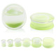 Auskarai tuneliai Acryl Liquid Glow, 2vnt; 10mm, 12mm, 14mm, 16mm, 18mm