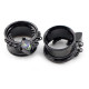 Auskarai tuneliai Teardrop black, 2 vnt; 8mm, 10mm, 12mm, 14mm, 16mm