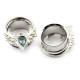 Auskarai tuneliai Teardrop Silver, 2 vnt; 8mm, 10mm, 12mm, 14mm, 16mm