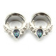 Auskarai tuneliai Teardrop Silver, 2 vnt; 8mm, 10mm, 12mm, 14mm, 16mm