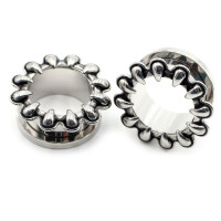 Auskarai tuneliai Claws Silver, 2vnt; 8mm, 10mm, 12mm, 14mm, 16mm, 19mm, 22mm