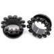 Auskarai tuneliai Claws Black, 2vnt; 8mm, 10mm, 12mm, 14mm, 16mm, 19mm, 22mm