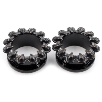 Auskarai tuneliai Claws Black, 2vnt; 8mm, 10mm, 12mm, 14mm, 16mm, 19mm, 22mm