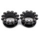 Auskarai tuneliai Claws Black, 2vnt; 8mm, 10mm, 12mm, 14mm, 16mm, 19mm, 22mm