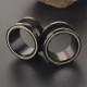 Auskarai tuneliai Steel Planet Black, 2vnt; 6mm, 8mm, 10mm, 12mm, 14mm, 16mm