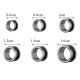 Auskarai tuneliai Steel Planet Black, 2vnt; 6mm, 8mm, 10mm, 12mm, 14mm, 16mm