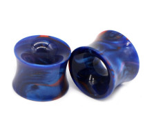 Auskarai tuneliai Glass Blue Sky 2vnt; 8mm, 10mm, 12mm, 14mm