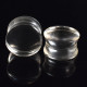 Auskarai tuneliai Acryl Water Transparent, 2vnt; 6mm, 8mm, 10mm, 12mm, 14mm, 16mm, 18mm, 20mm