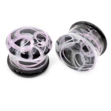 Auskarai tuneliai Glass Steam Purple 2vnt; 8mm, 10mm, 12mm, 14mm Auskarai tuneliai Glass Steam Purple 2vnt; 8mm, 10mm, 12mm, 14mm