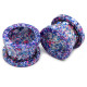 Auskarai tuneliai Marble Blue, 2vnt; 6mm, 8mm, 10mm, 12mm, 14mm, 16mm