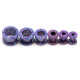 Auskarai tuneliai Marble Blue, 2vnt; 6mm, 8mm, 10mm, 12mm, 14mm, 16mm