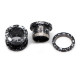 Auskarai tuneliai Marble Black, 2vnt; 6mm, 8mm, 10mm, 12mm, 14mm, 16mm