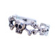 Žiedas Small Trio Skull; 15-19 pritaikomo dydžio