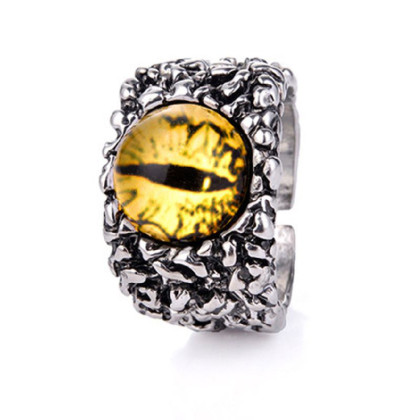 Žiedas Snake Eye Yellow; 17-21 pritaikomo dydžio Žiedas Snake Eye Yellow; 17-21 pritaikomo dydžio
