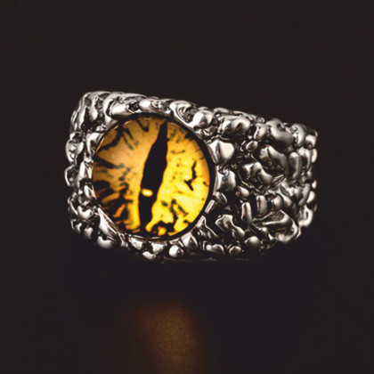 Žiedas Snake Eye Yellow; 17-21 pritaikomo dydžio Žiedas Snake Eye Yellow; 17-21 pritaikomo dydžio