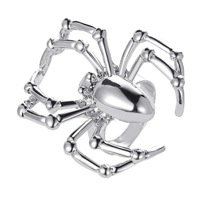 Žiedas Spider Big Silver; 17.5-21 pritaikomo dydžio Žiedas Spider Big Silver; 17.5-21 pritaikomo dydžio